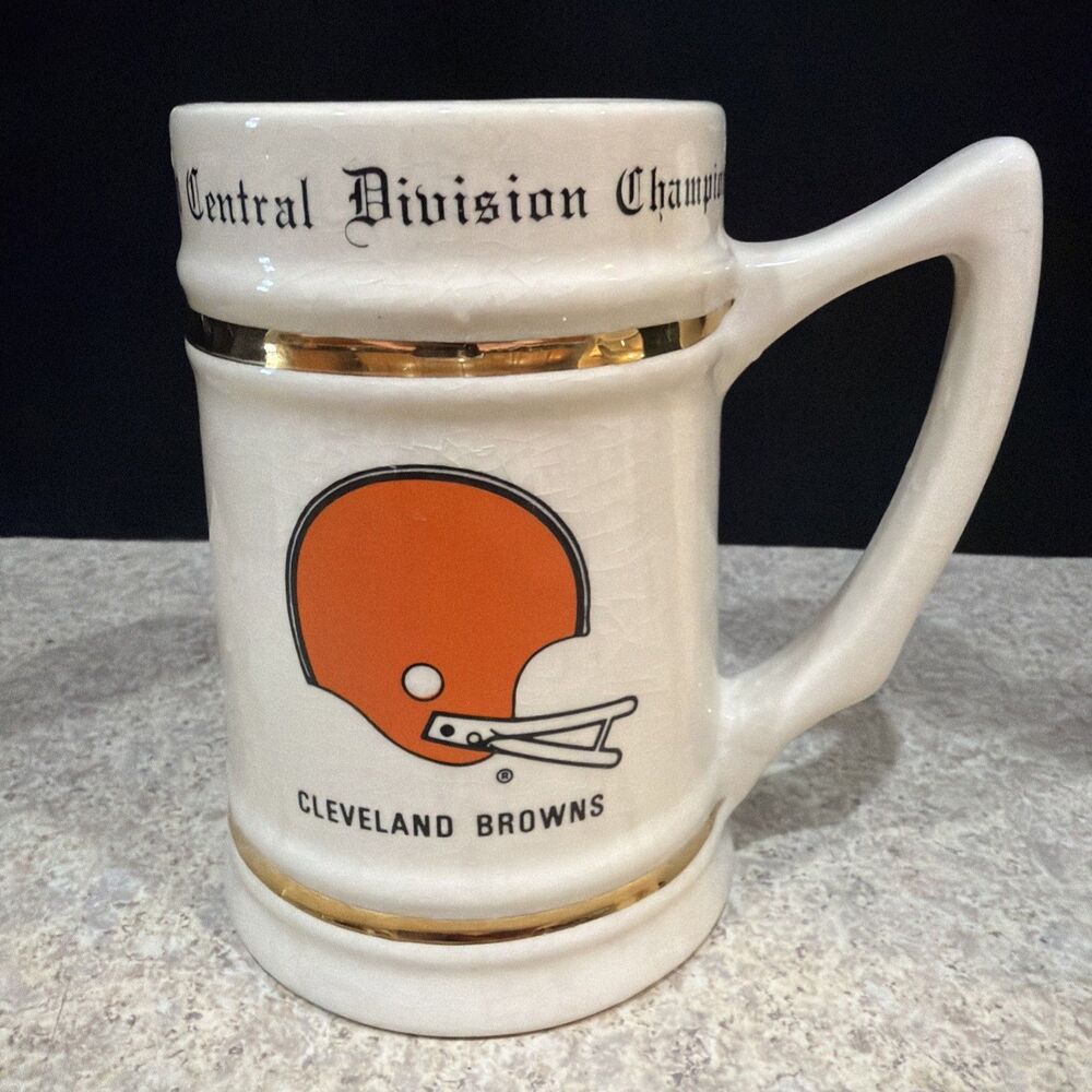 Vintage Cleveland Browns 1980 Football NFL Beer Coffee Mug Collectible